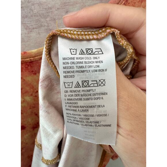 LOGO by Lori Goldstein | Pink Tie Dye Tunic Top Short Sleeve Soft | XL - Picture 7 of 7